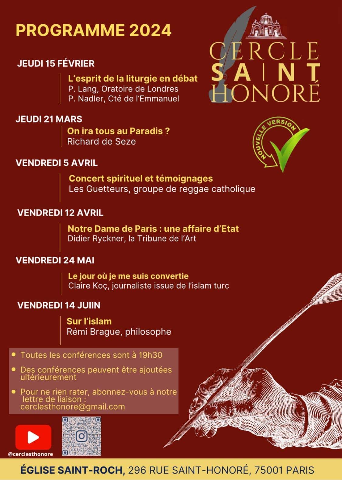Cercle Saint Honoré du 28 septembre 2023