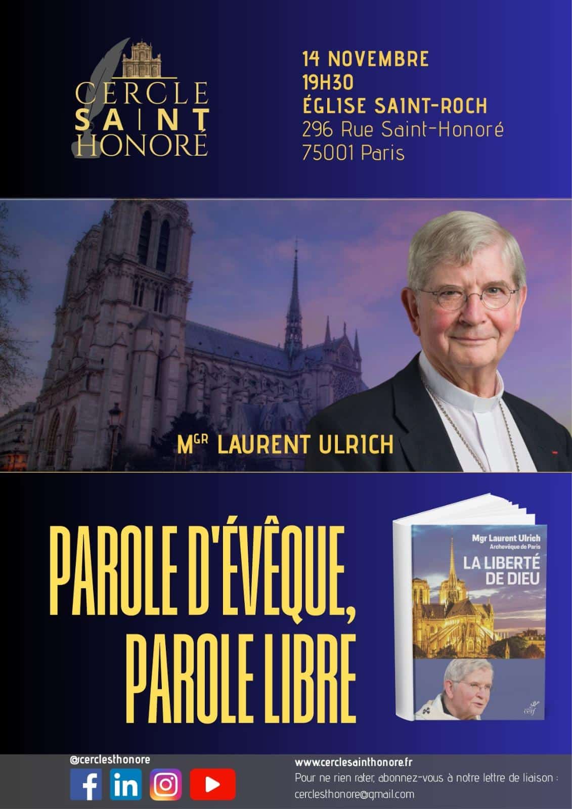 Cercle Saint Honoré du 14 novembre 2025